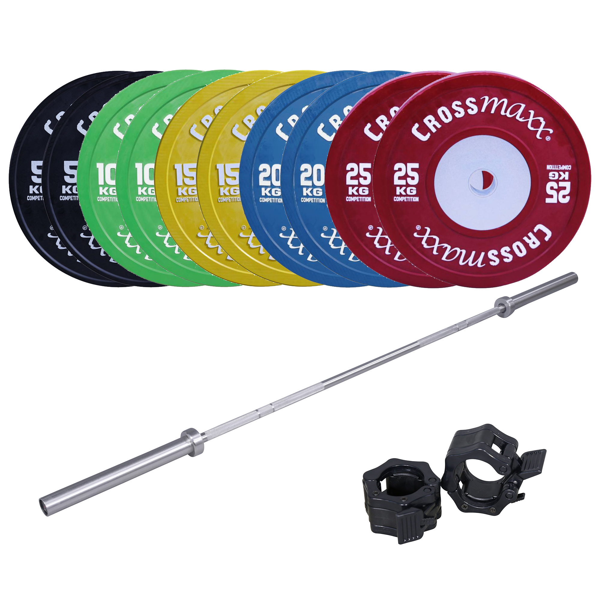 Crossmaxx Vægtløftningssæt 170 kg – Fantastisk tilbud!