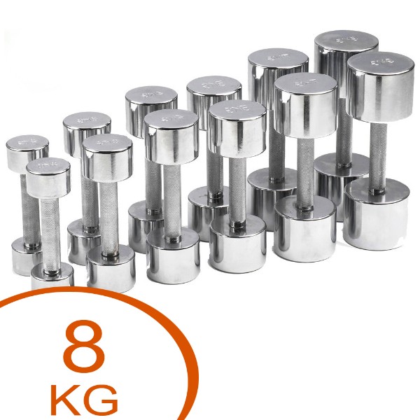 Eurosport Krom Håndvægte 8kg - Eurosport Fitwell