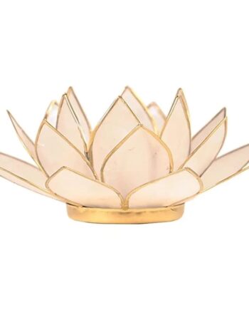 Lotus Lysestage Natural Med Guld Kant Yoga & Yogini Yogo & Yogini Studiobuus - Fitwell  - 8718657460635