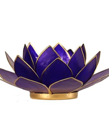 Lotus Lysestage Indigo Med Guld Kant Yoga & Yogini Yogo & Yogini Studiobuus - Fitwell  - 8718657460710