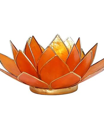 Lotus Lysestage Orange Med Guld Kant Yoga & Yogini Yogo & Yogini Studiobuus - Fitwell  - 8718657460673