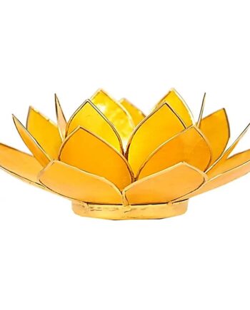 Lotus Lysestage Solgul Med Guld Kant Yoga & Yogini Yogo & Yogini Studiobuus - Fitwell  - 8718657460680