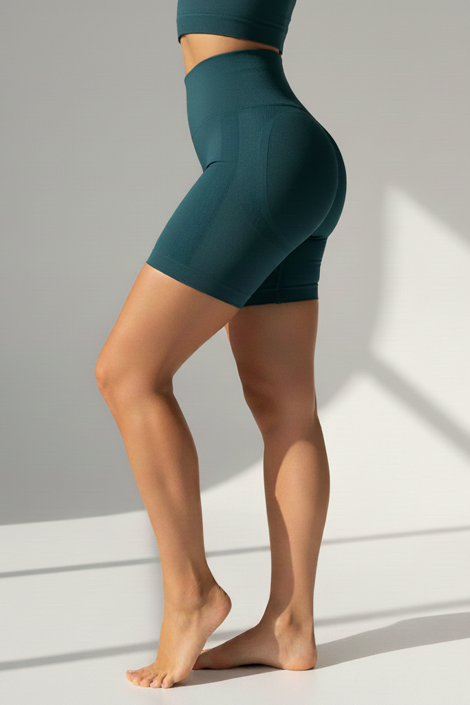 Grøn Bodycurve Scrunch Shorts Bluegreen Bluegreen - Cbl-fitness Fitwell