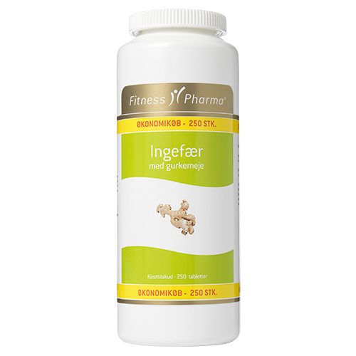 Fitness Pharma Ingefær Gurkemeje 250 Kapsler - Fitwell