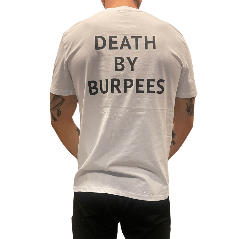 Hvid Fitness Tee Shirt White Death Burpees - Fitwell