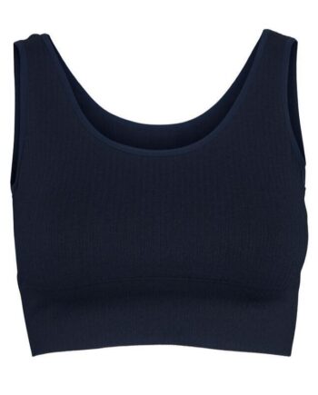 Bella Beluga Ribbed Cropped Top Navy - Bella Beluga Fitwell  - 5714187007183