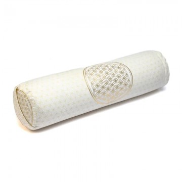 Hvid Bolster Livets Blomst Yoga Pude Bolster Godkarmashop - Fitwell