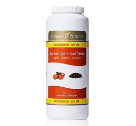 Sort Fitness Pharma Gurkemeje & Peber Ampbull 200 Kap - Fitness Pharma Fitwell - 5745325098206