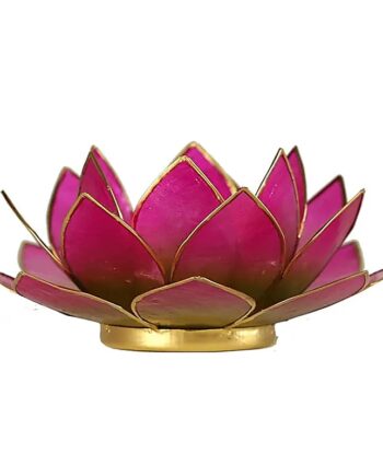 Pink Lotus Lysestage Green Med Guld Kant Yoga & Yogini Yogo & Yogini Studiobuus - Fitwell  - 8719172831900